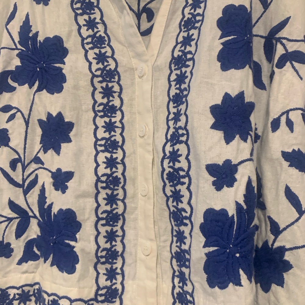 Zara Block Print Linen Jacket - image 3
